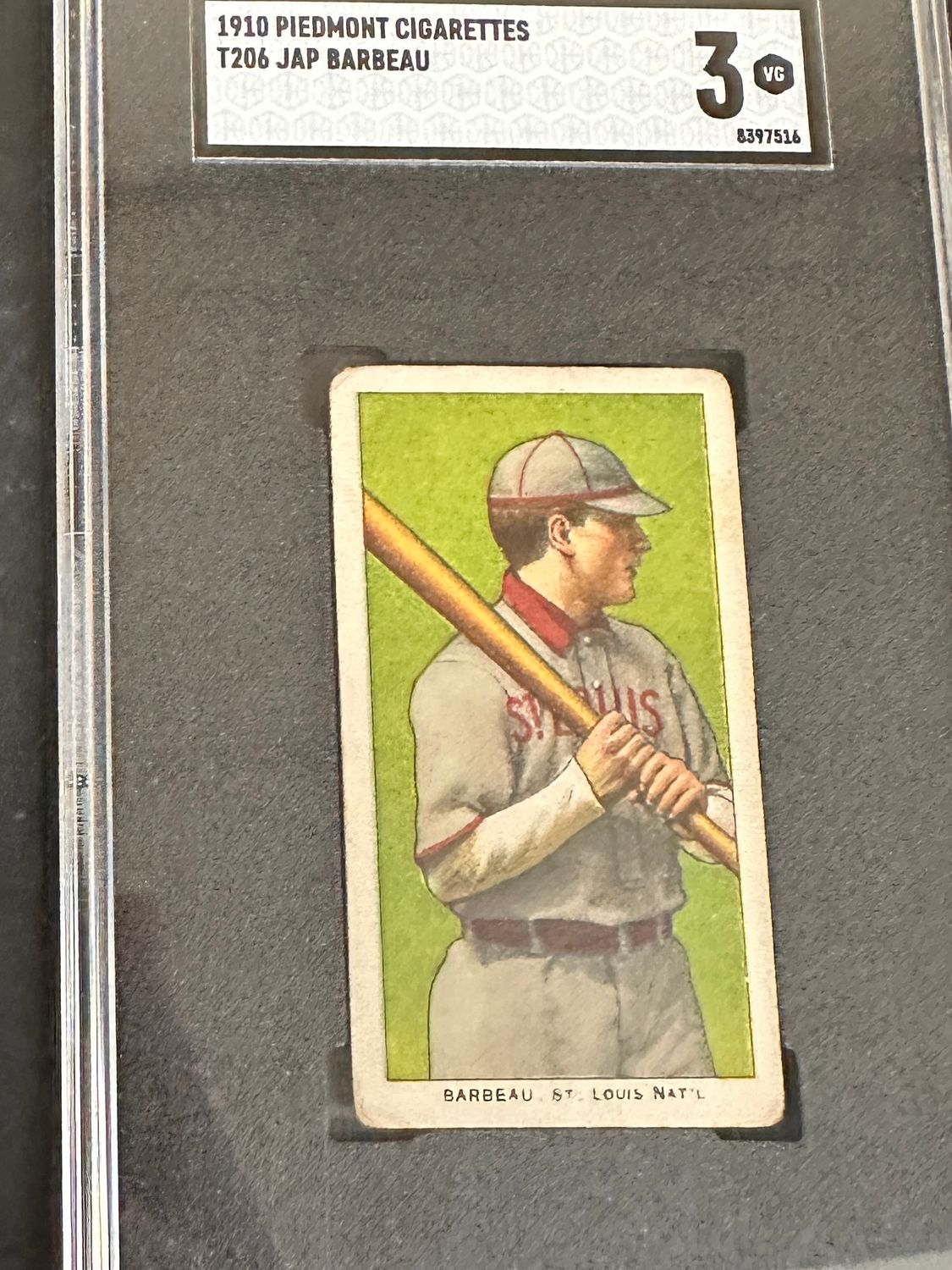 1910 Piedmont T206 Jap Barbeau SGC 3