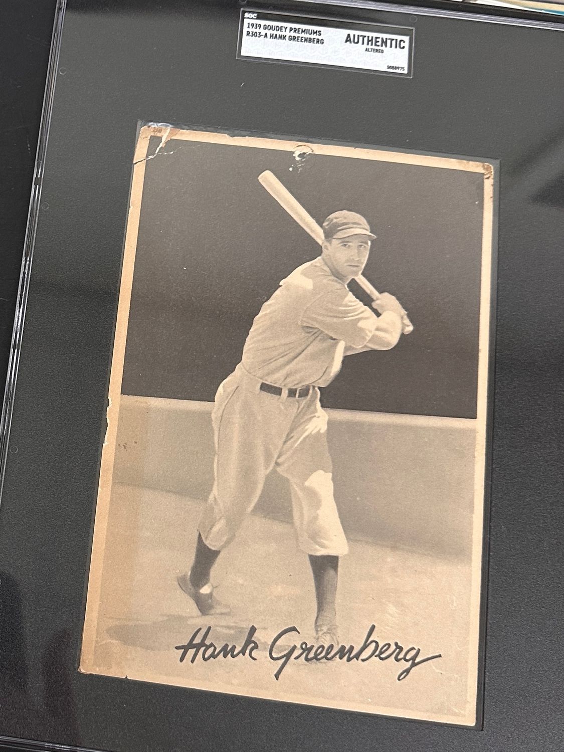 1939 Goudey Premiums R303-A Hank Greenberg SGC Authentic