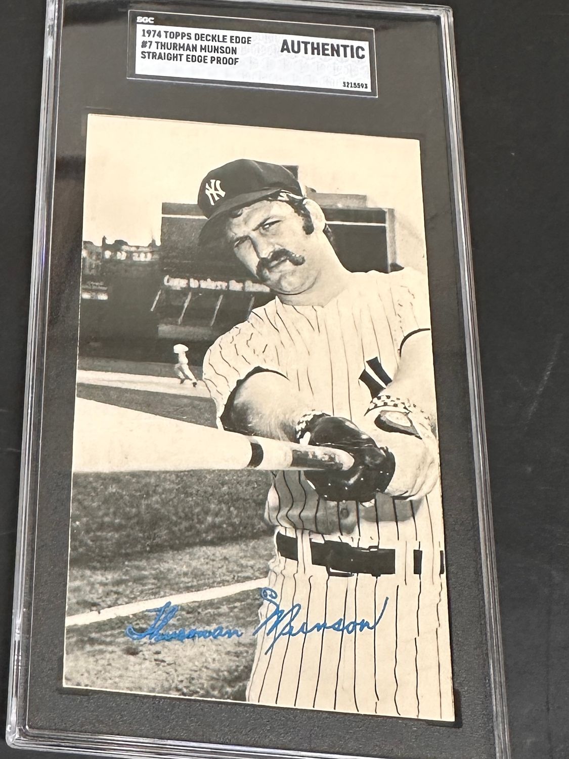 1974 Deckle Edge Proof #7 Thurman Munson SGC Authentic RARE!