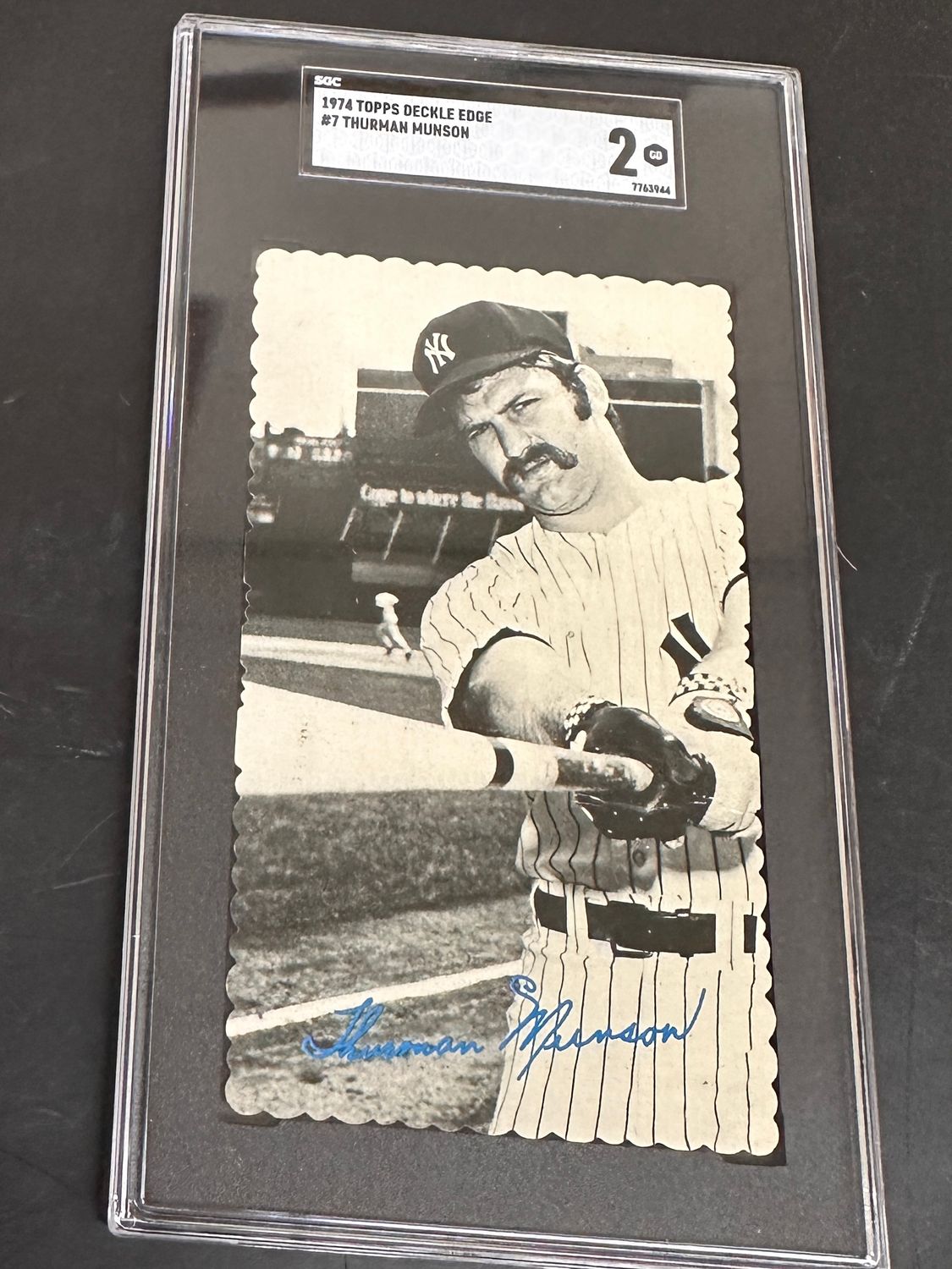 1974 Deckle Edge #7 Thurman Munson SGC 2 RARE!