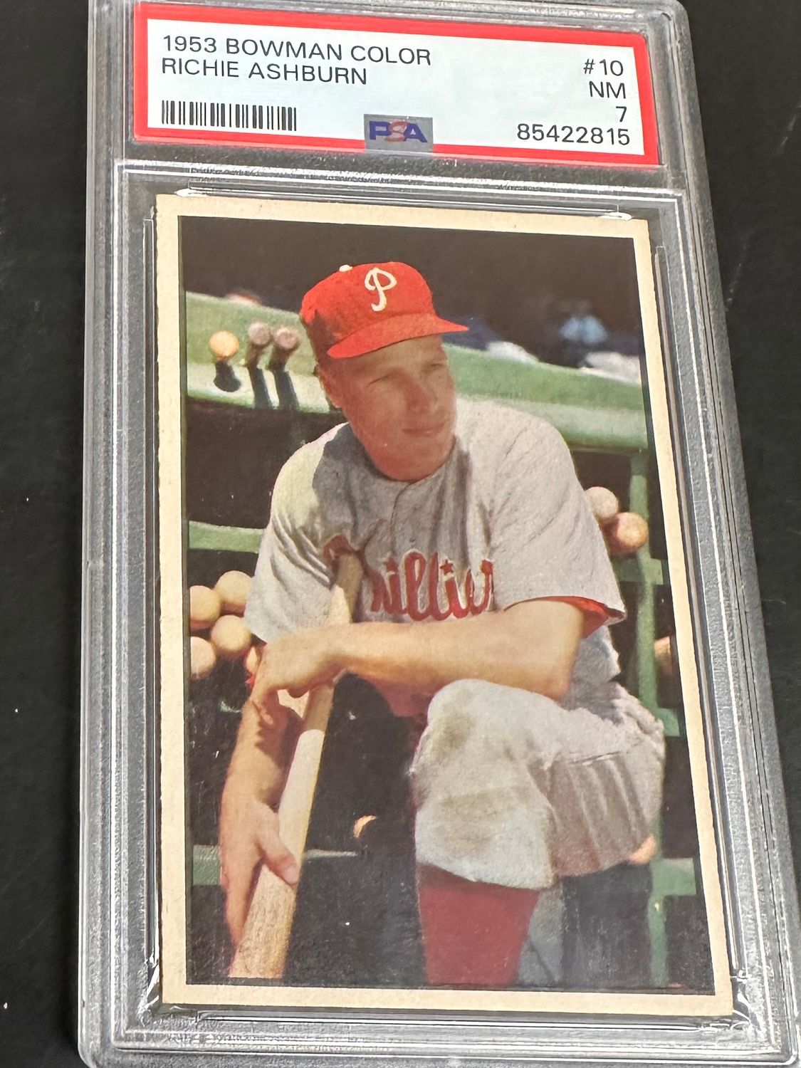 1953 Bowman Color #10 Richie Ashburn PSA 7
