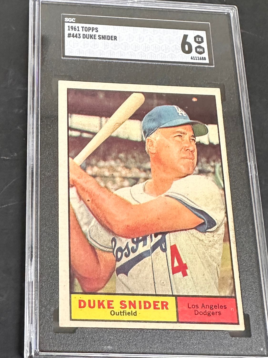 1961 Topps #443 Duke Snider SGC 6