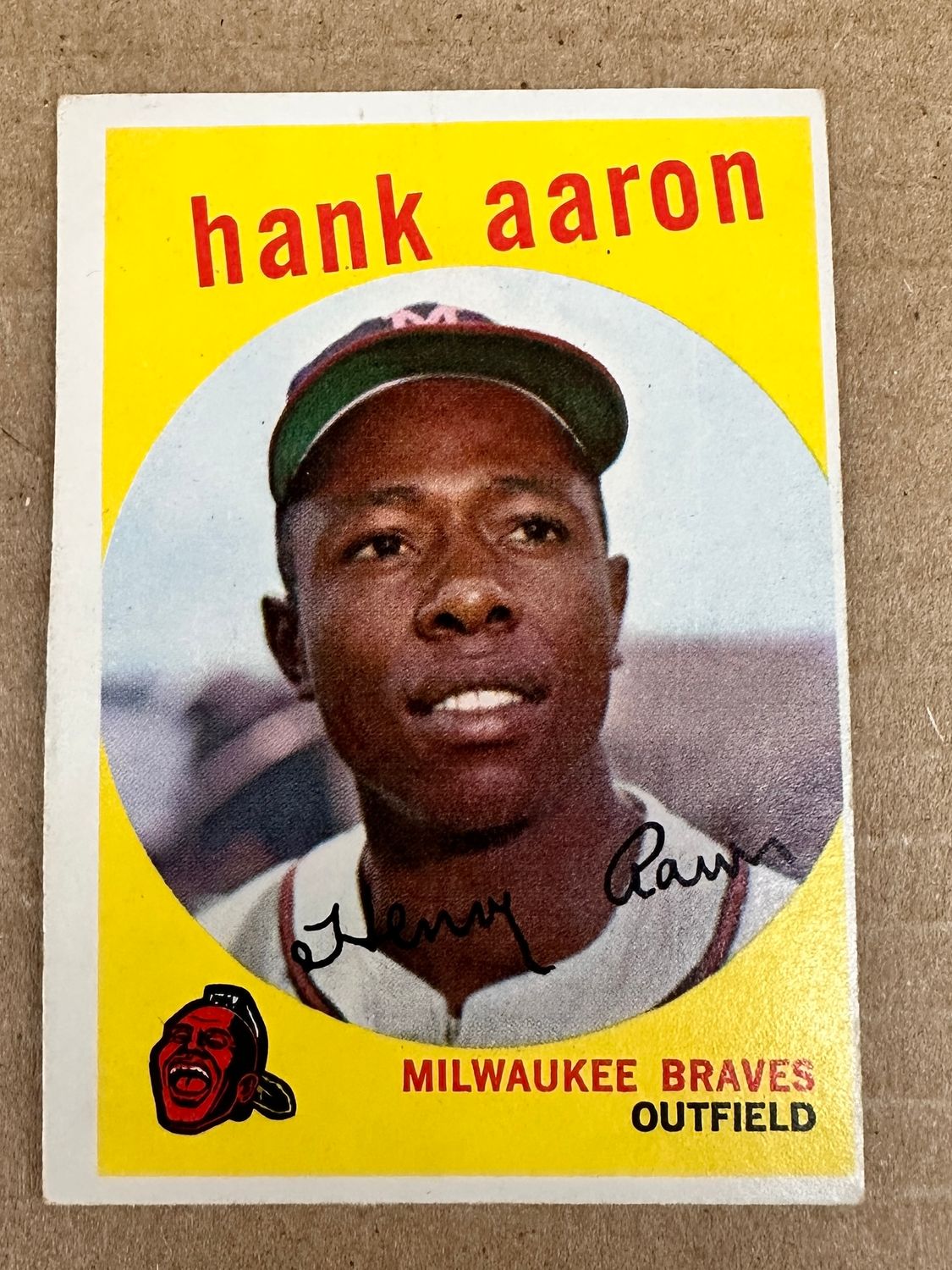1959 Topps #380 Hank Aaron Ex List $500