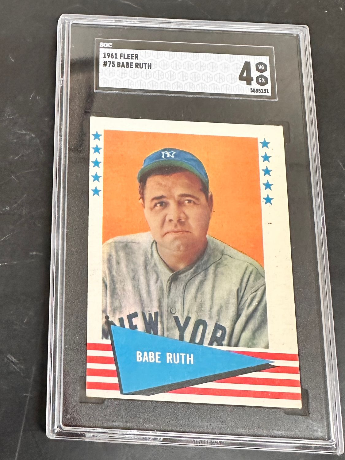 1961 Fleer #75 Babe Ruth SGC 4