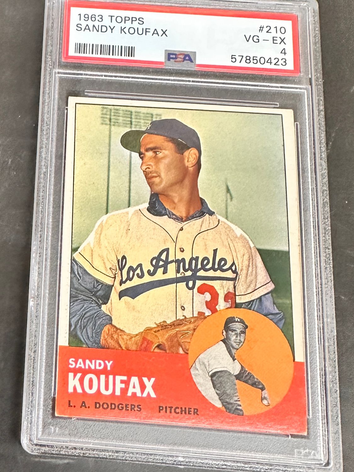 1963 Topps #210 Sandy Koufax PSA 4