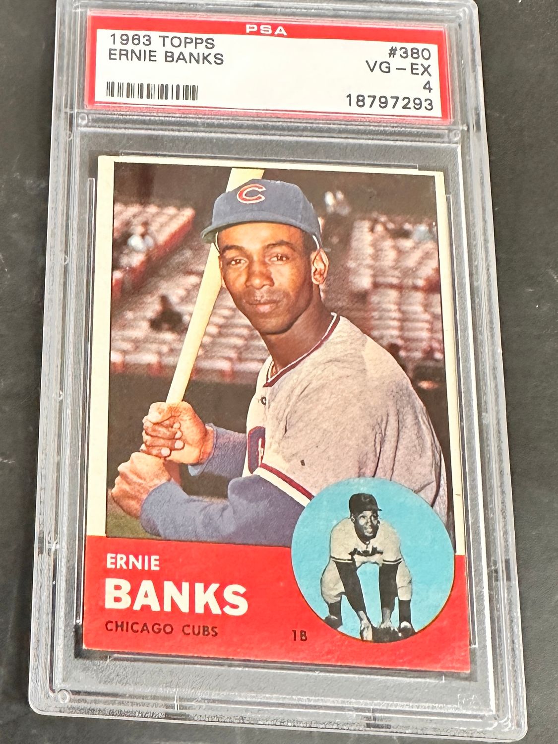 1963 Topps #380 Ernie Banks PSA 4