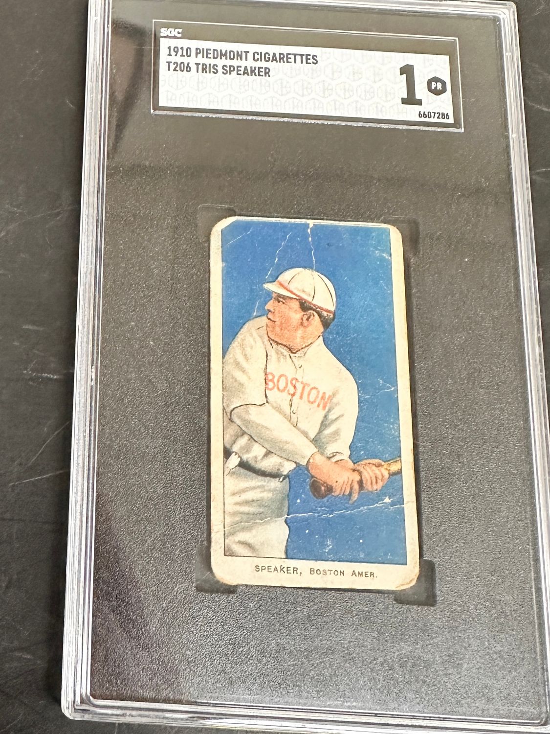 1909 T206 Piedmont Tris Speaker rookie SGC 1