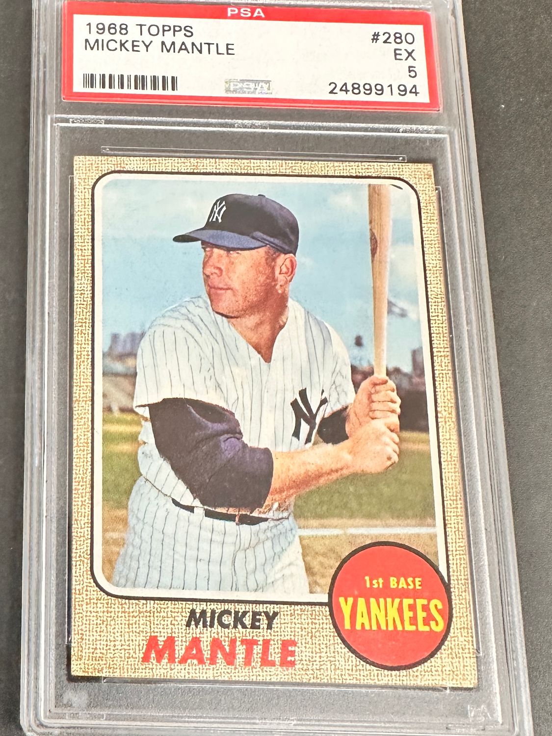 1968 8Topps #280 Mickey Mantle PSA 5