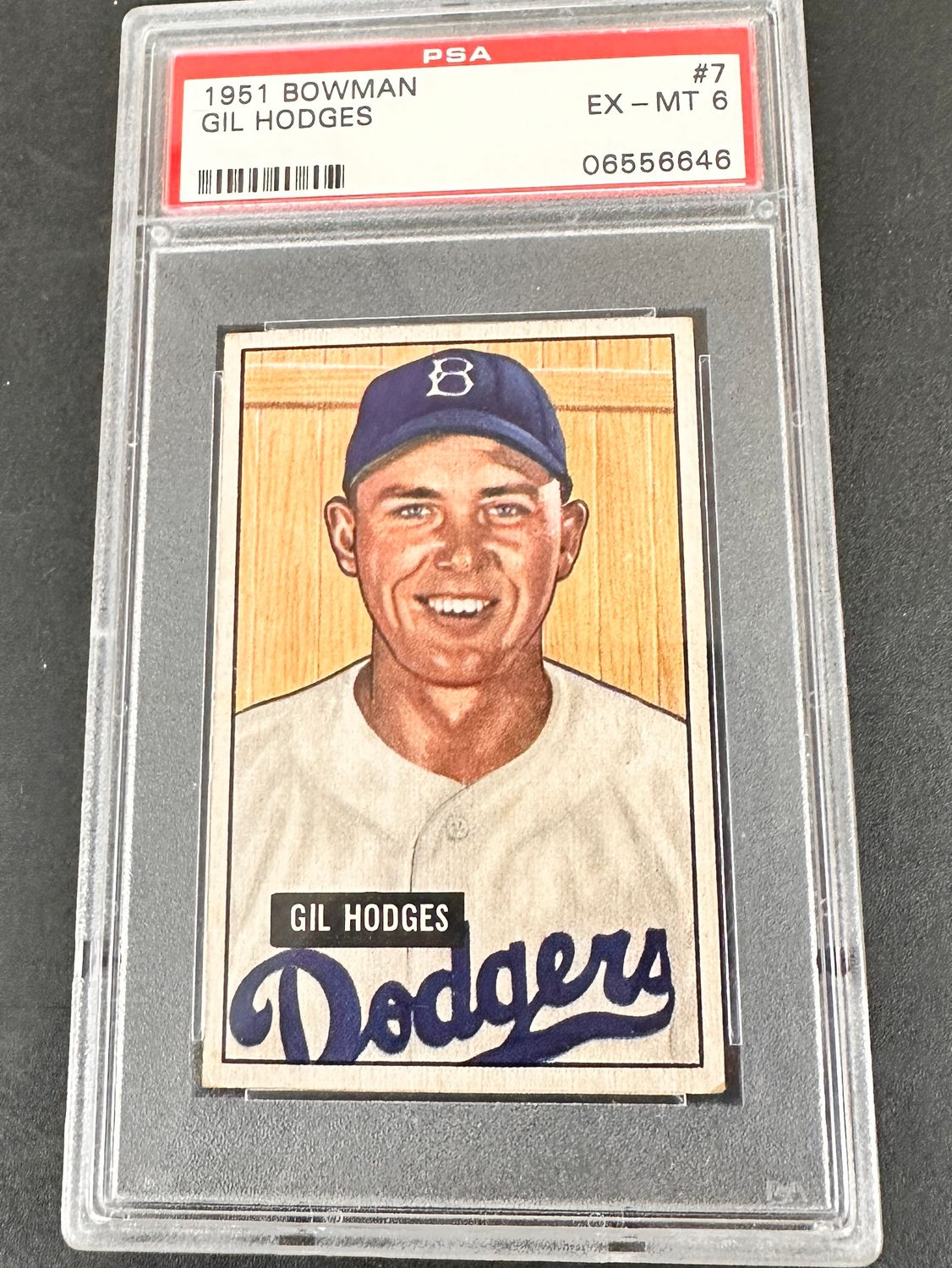 1951 Bowman #7 Gil Hodges PSA 6