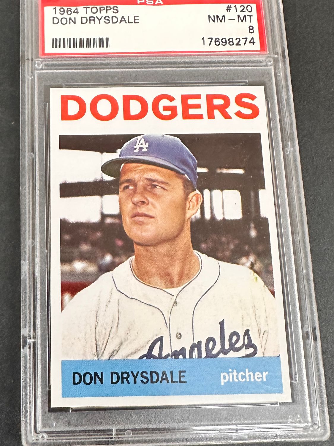 1964 Topps #120 Don Drysdale PSA 8
