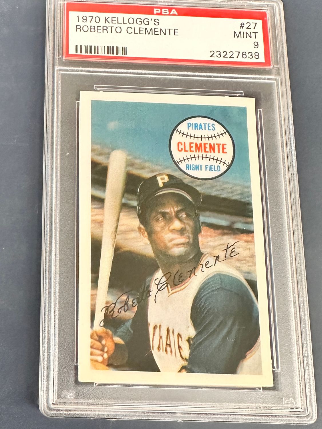 1970 Kelloggs #27 Roberto Clemente PSA 9