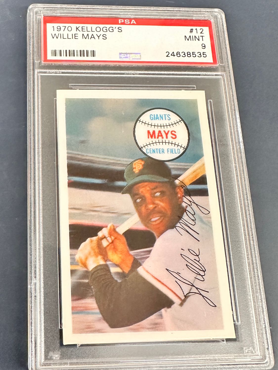 1970 Kelloggs #12 Willie Mays PSA 9