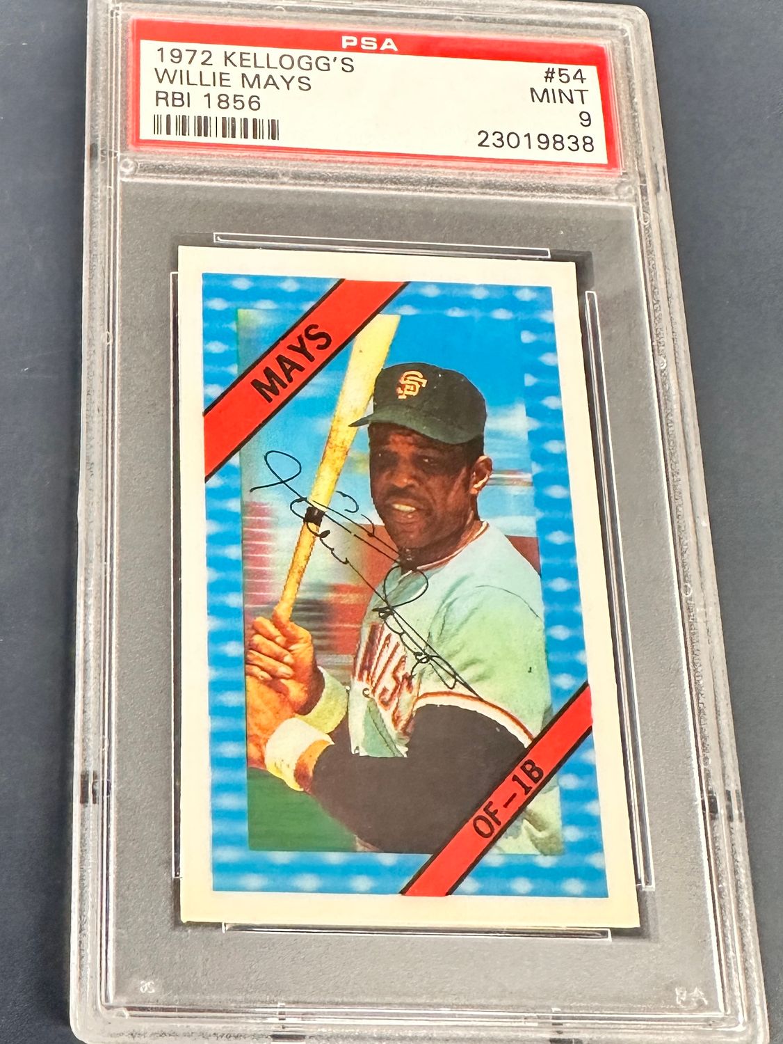 1972 Kelloggs #54 Willie Mays PSA 9