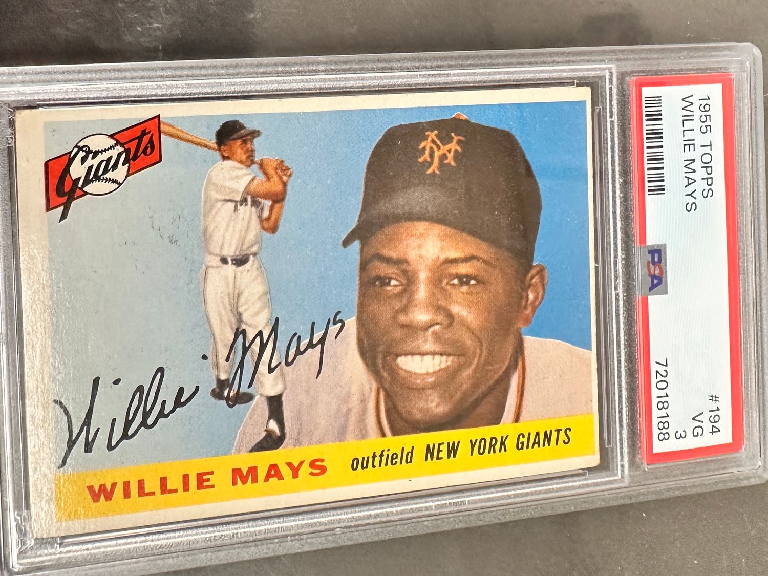 1955 Topps #194 Willie Mays PSA 3