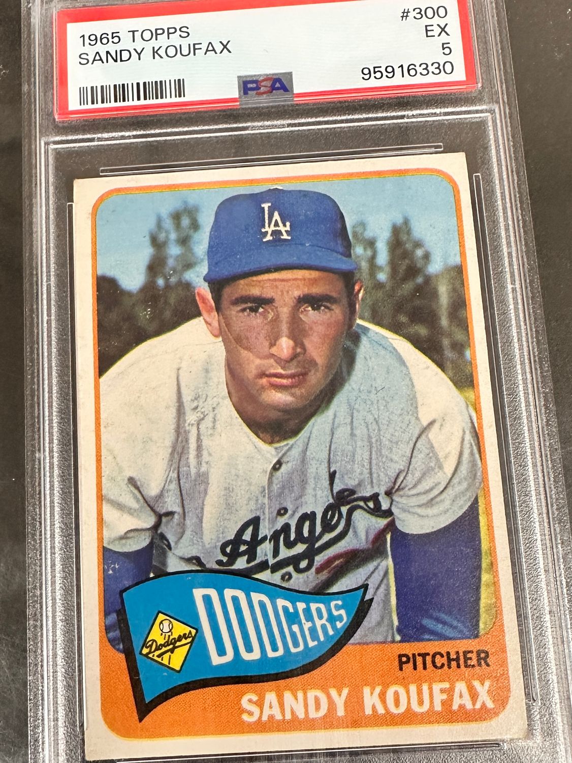 1965 Topps #300 Sandy Koufax PSA 5