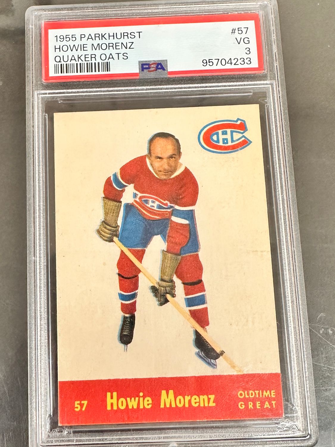 1955 Parkhurst #57 Howie Morenz PSA 3 Nicer!