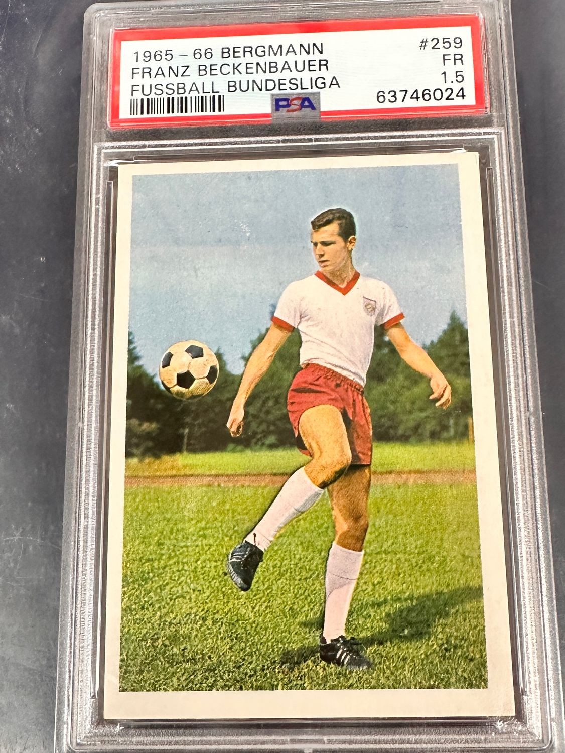 1965 Bergmann #259 Franz Beckenbauer Fussball Bundesliga PSA 1.5