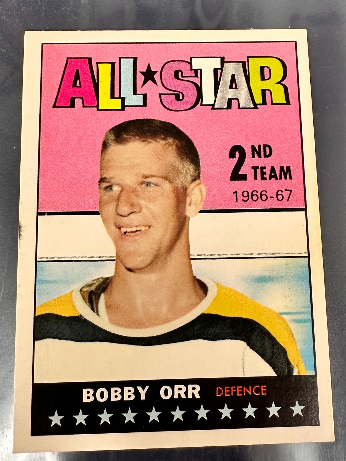 1967 Topps #128 Bobby Orr All Star Ex/Mint