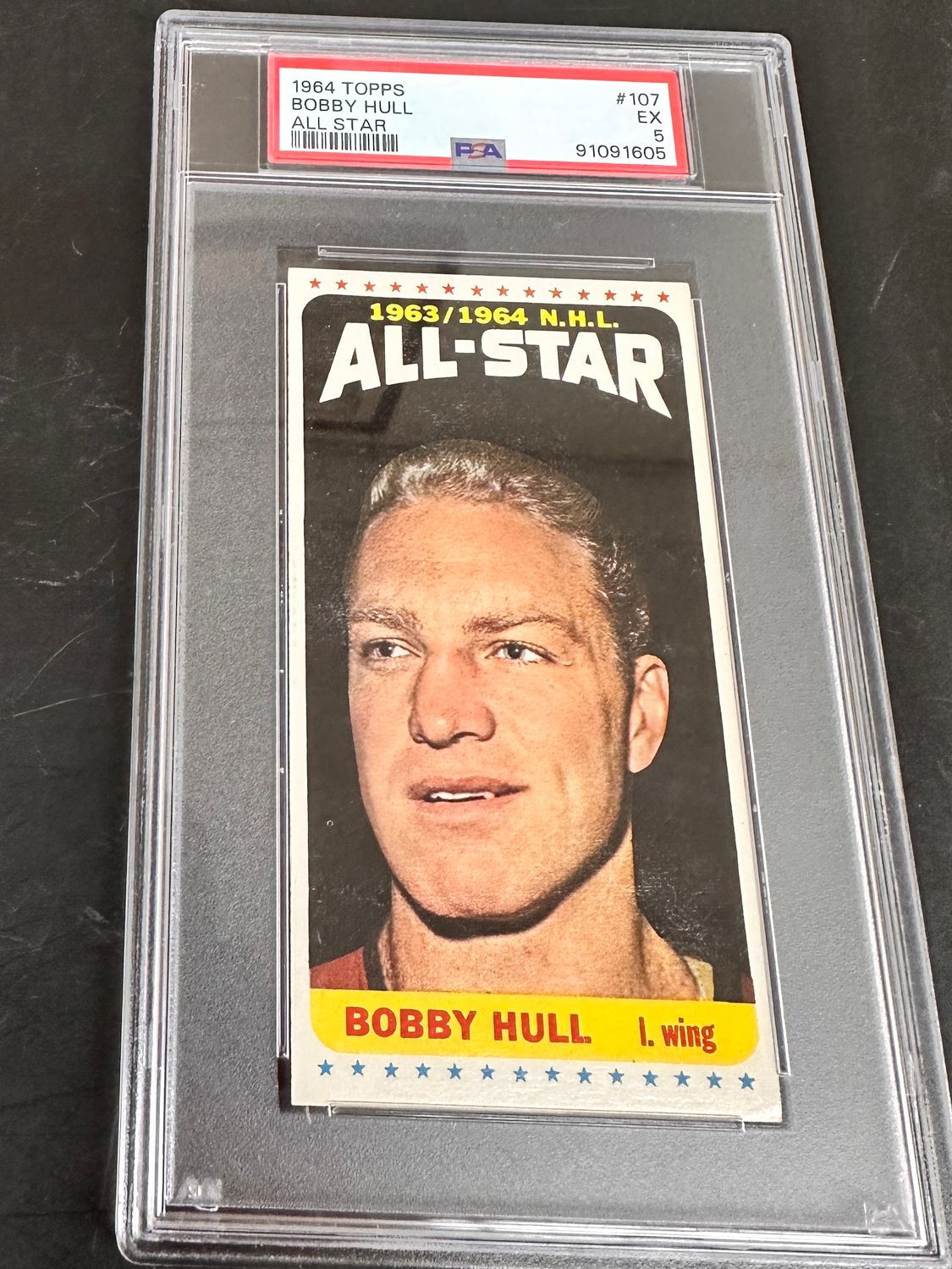 1964/65 Topps #107 Bobby Hull All Star PSA 5