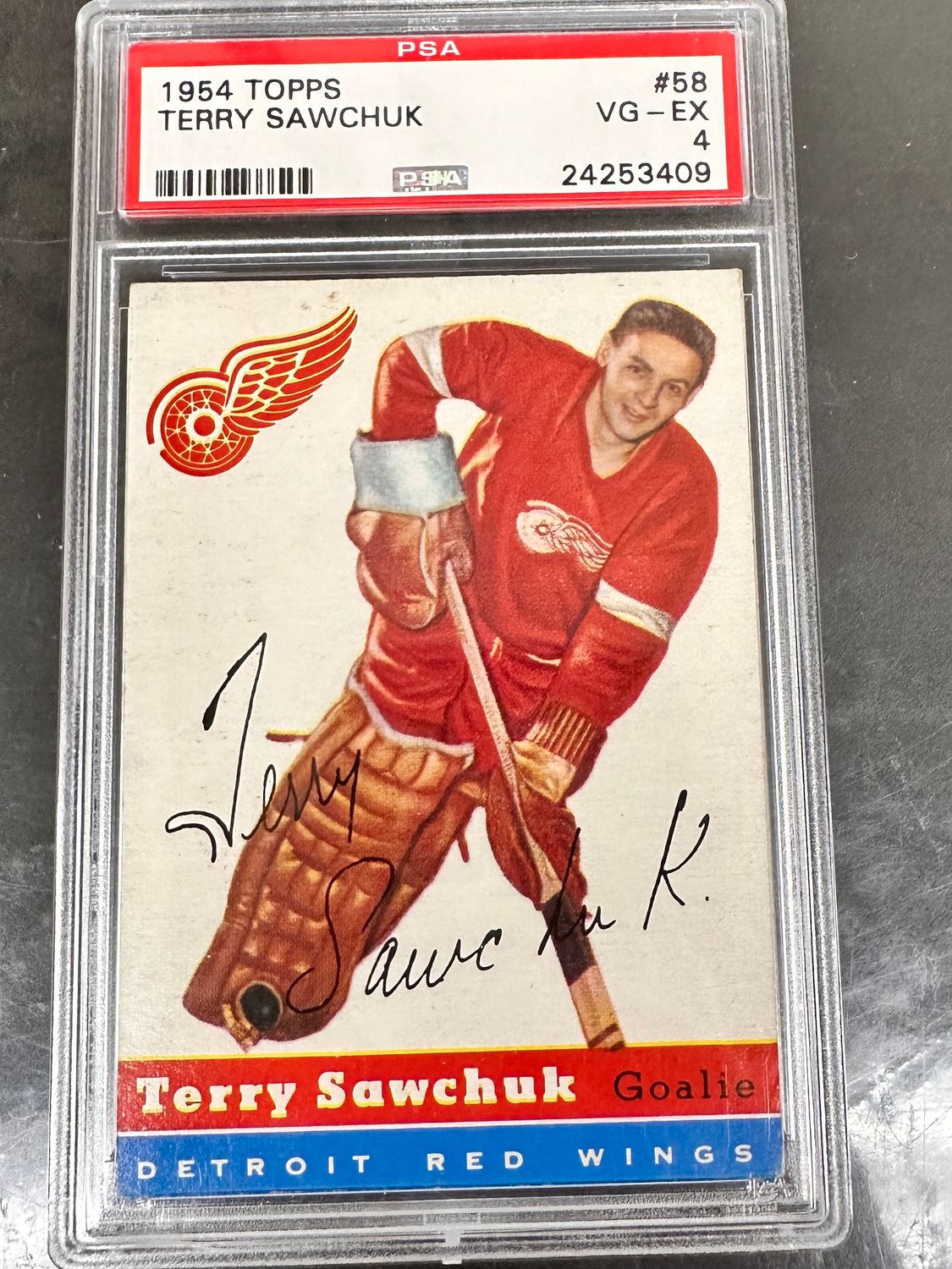 1954 Topps #58 Terry Sawchuk PSA 4
