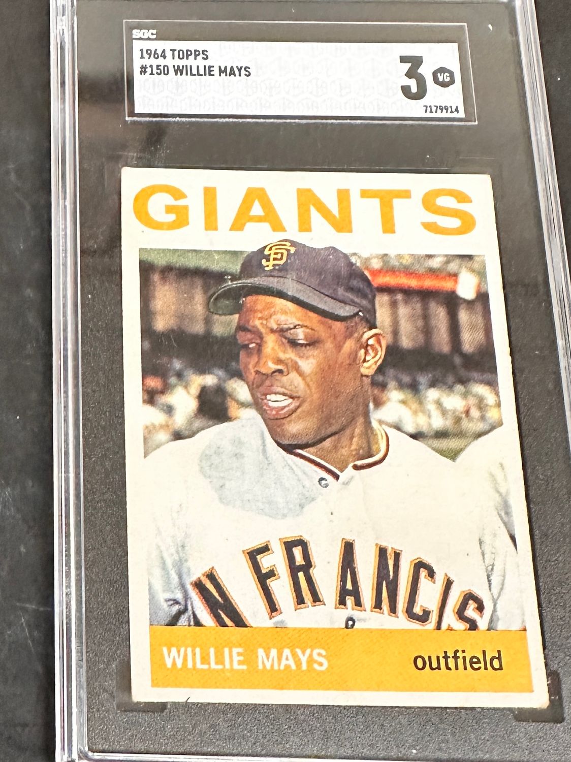 1964 Topps #150 Willie Mays SGC 3 Well Centered