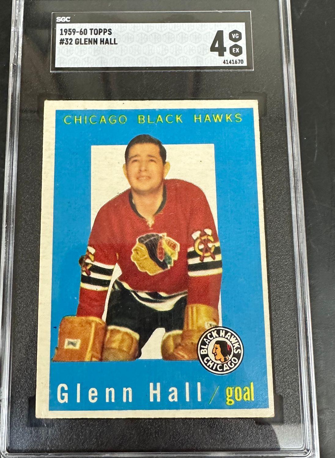 1959 Topps #32 Glenn Hall SGC 4