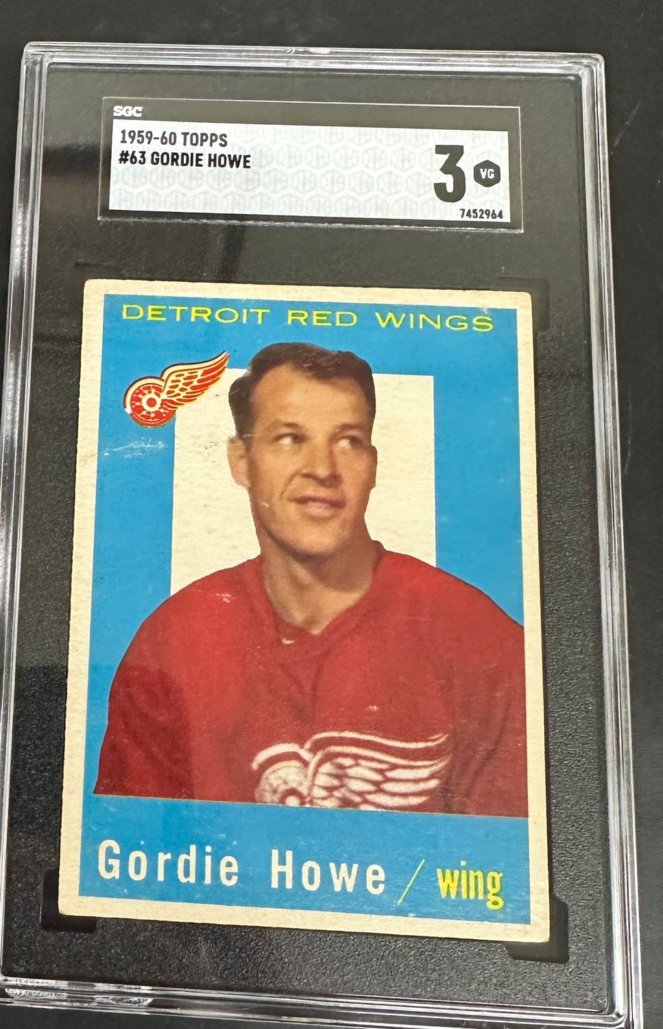 1959 Topps #63 Gordie Howe SGC 3