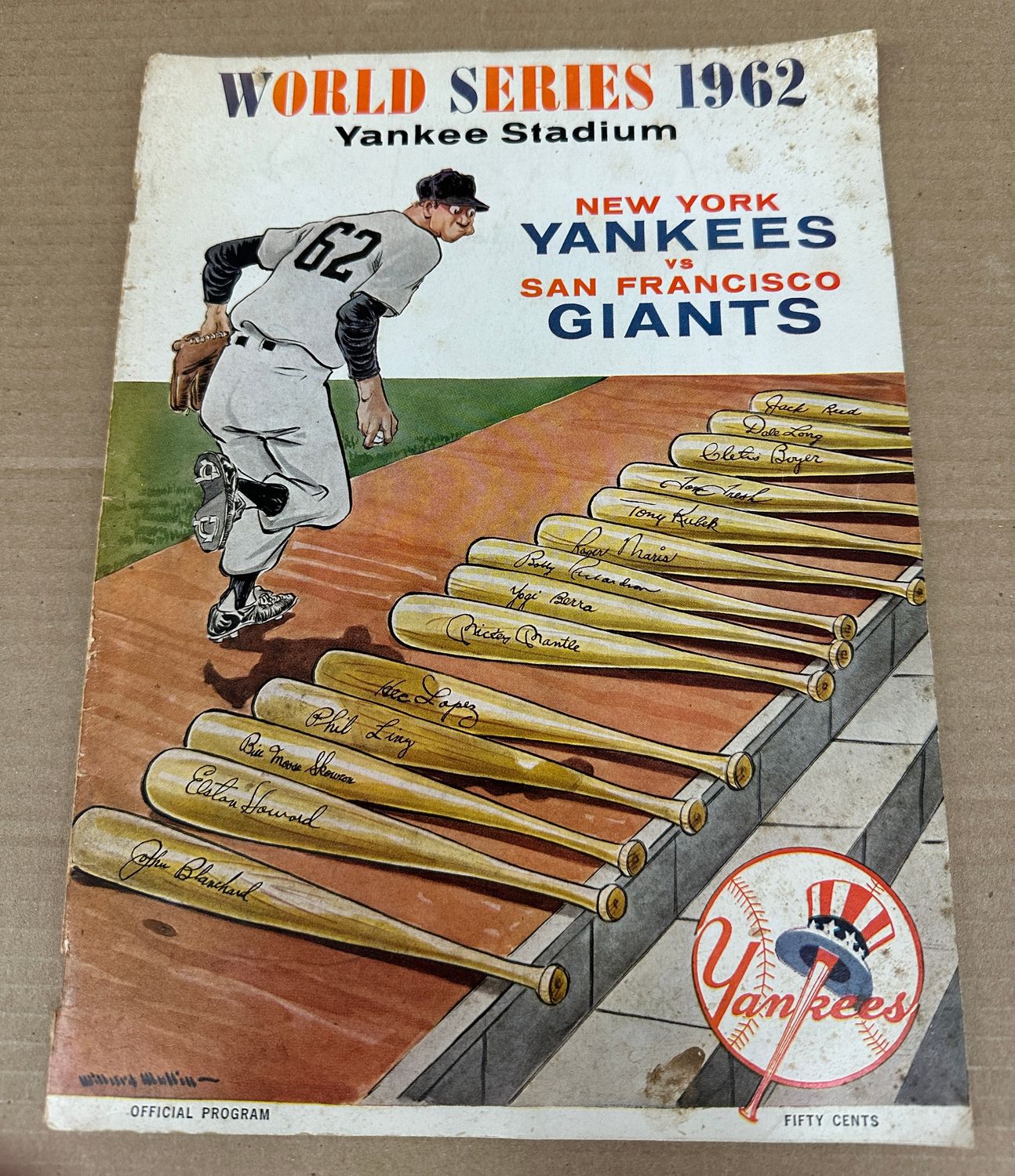 1962 World Series Program Yankees vs. Giants VG