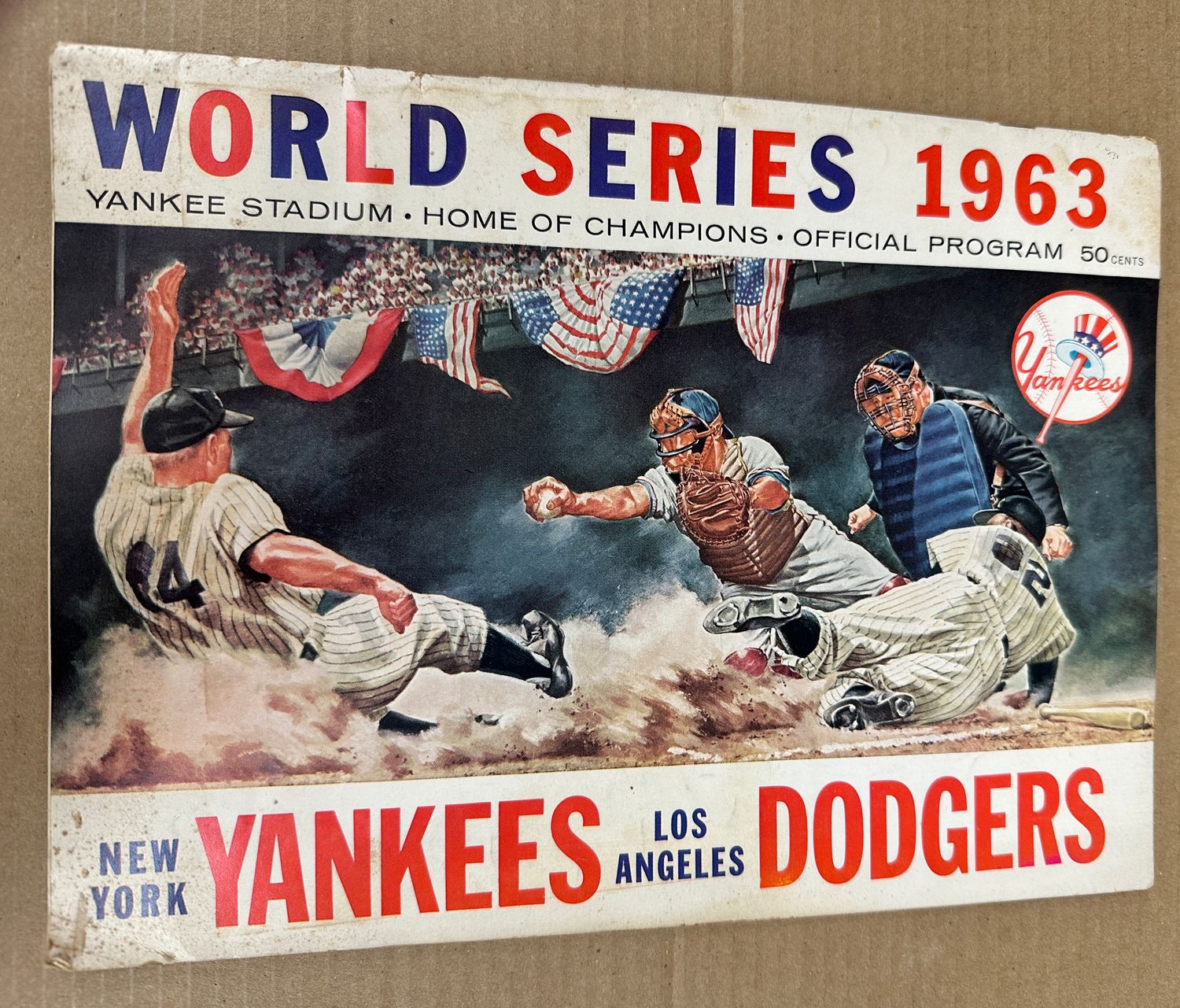 1963 World Series Program Yankees vs. Dodgers Ex