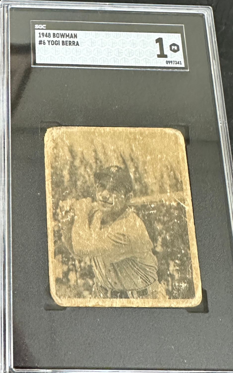 1948 Bowman #6 Yogi Berra rookie SGC 1