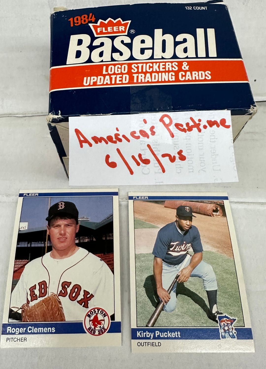 1984 Fleer Update Factory set w/ Clemens rookie,Puckett rookie