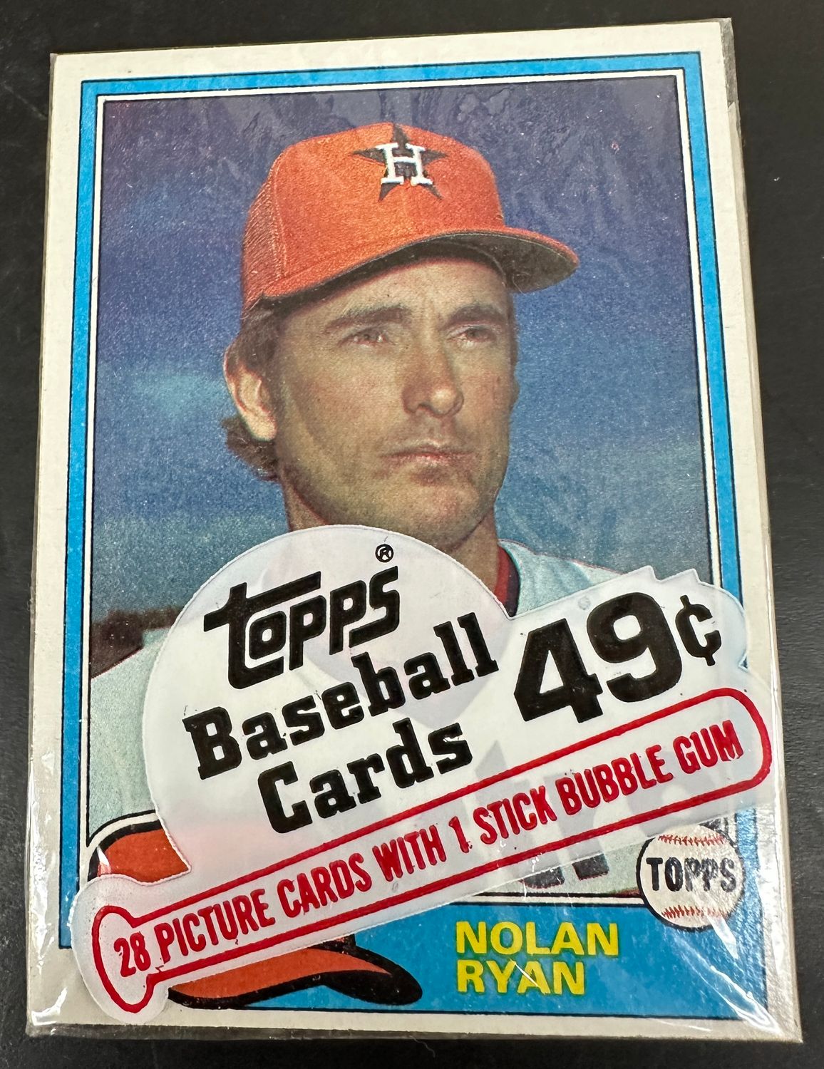 1981 Topps Sealed Cello Pack w/ Nolan Ryan on Top