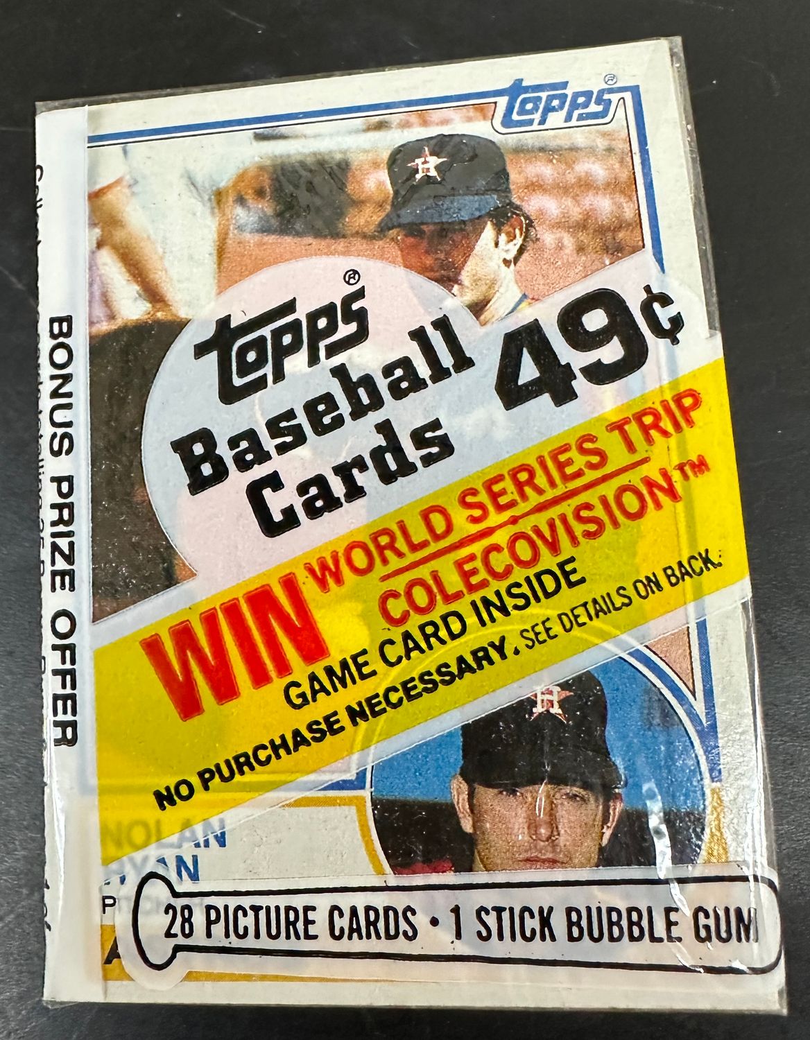 1983 Topps Sealed Cello Pack w/ Nolan Ryan on Top