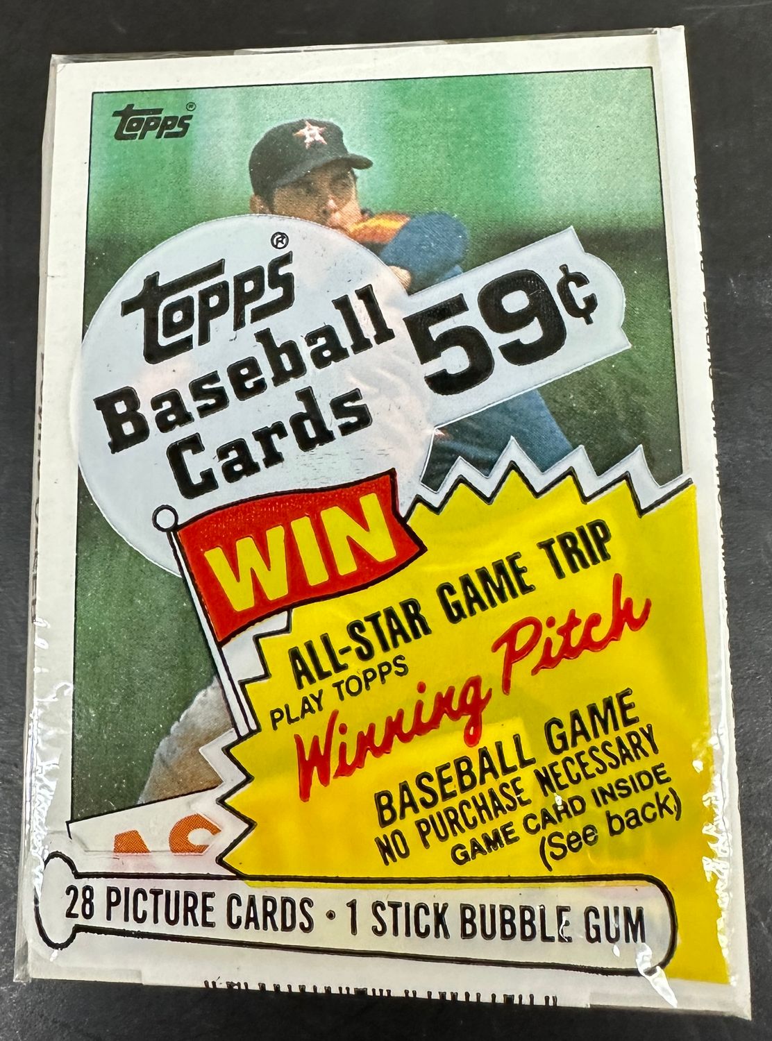 1985 Topps Sealed Cello Pack w/ Nolan Ryan on Top
