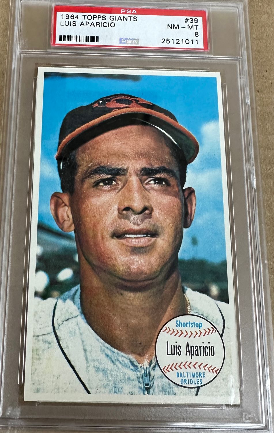 1964 Topps Giants #39 Luis Aparicio PSA 8