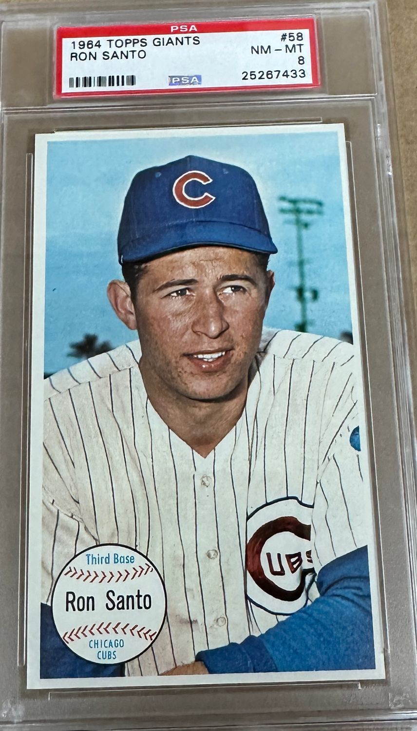 1964 Topps Giants #58 Ron Santo PSA 8
