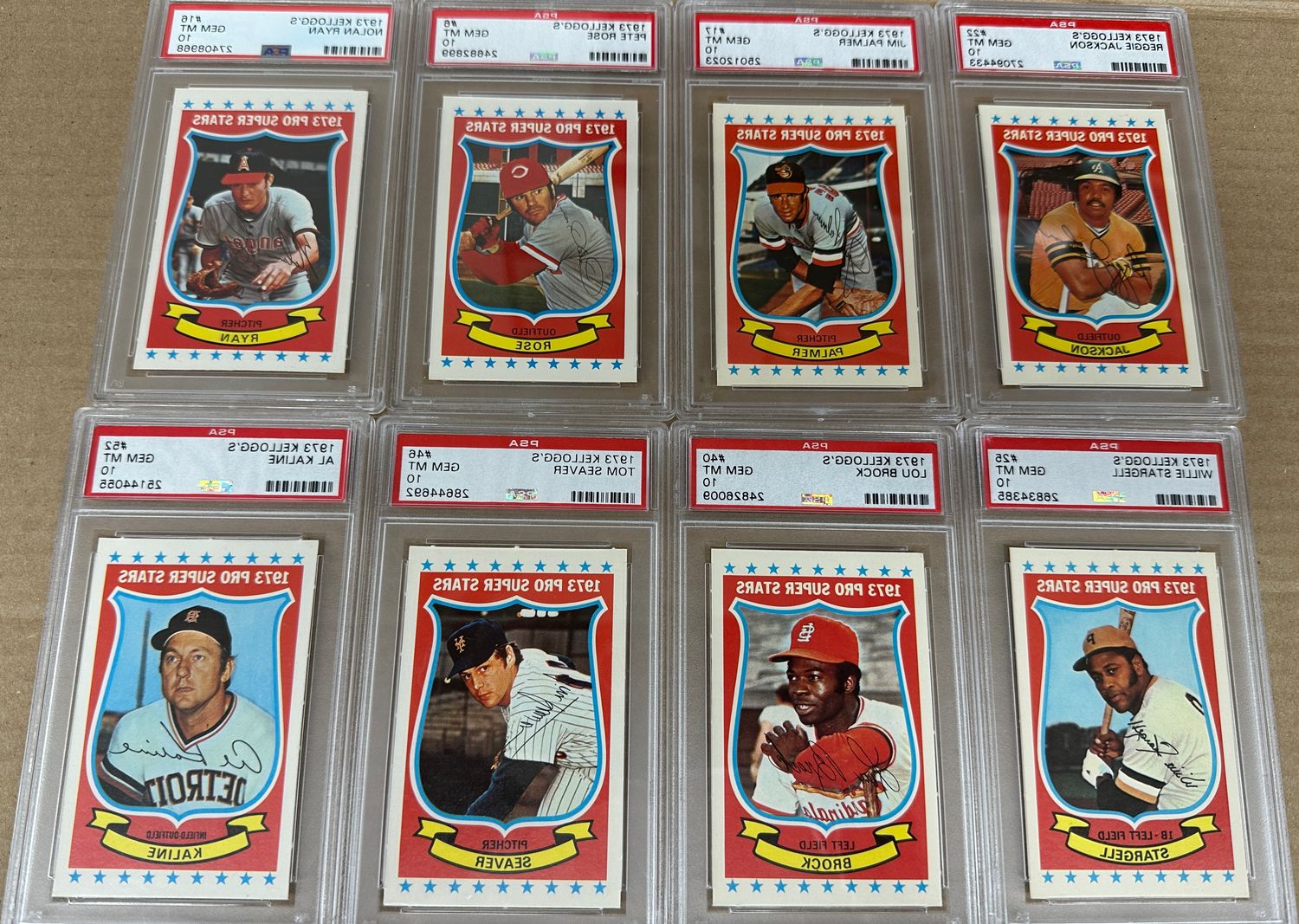 1973 Kelloggs Baseball Complete Set 54 ct. All PSA Graded 10