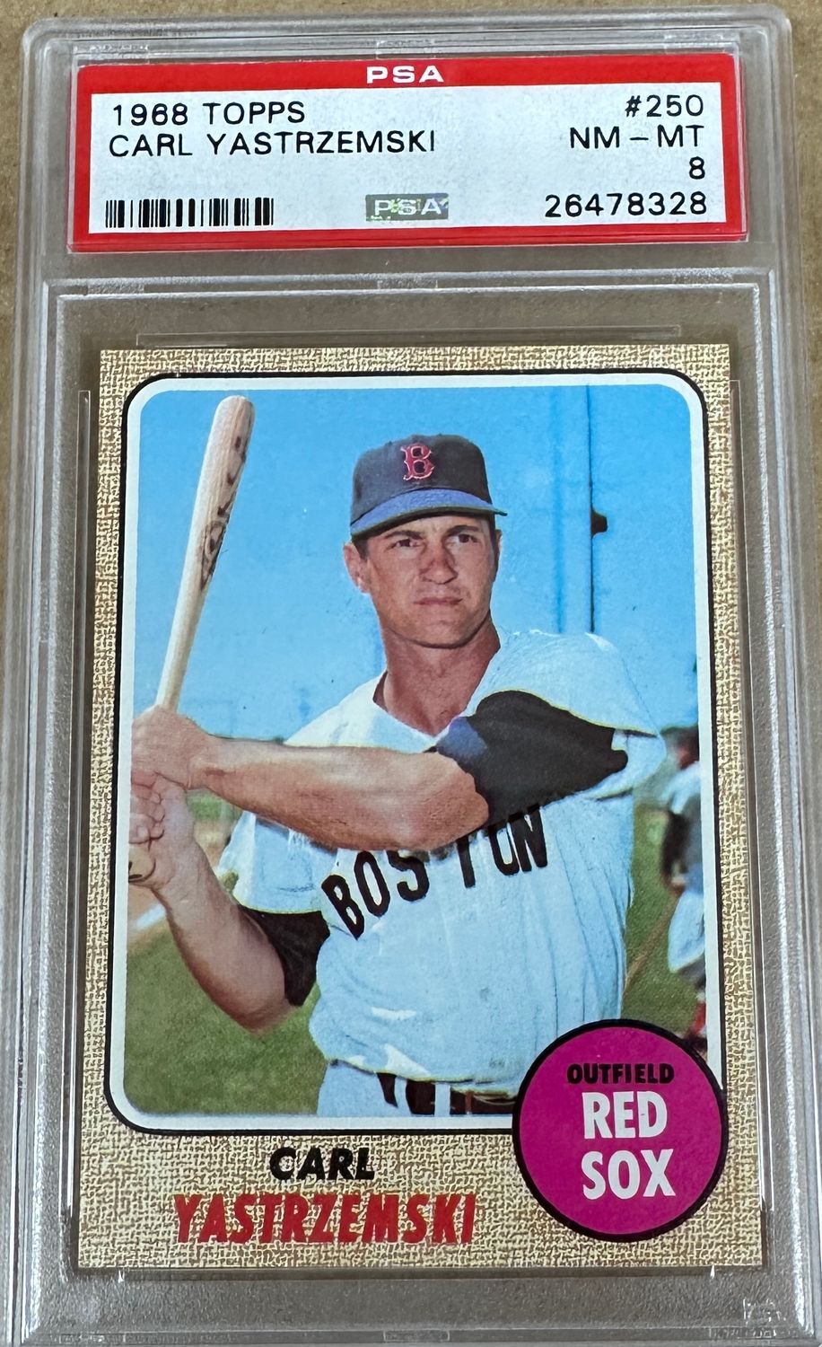 1968 Topps #250 Carl Yastrzemski PSA 8 Well Centered!