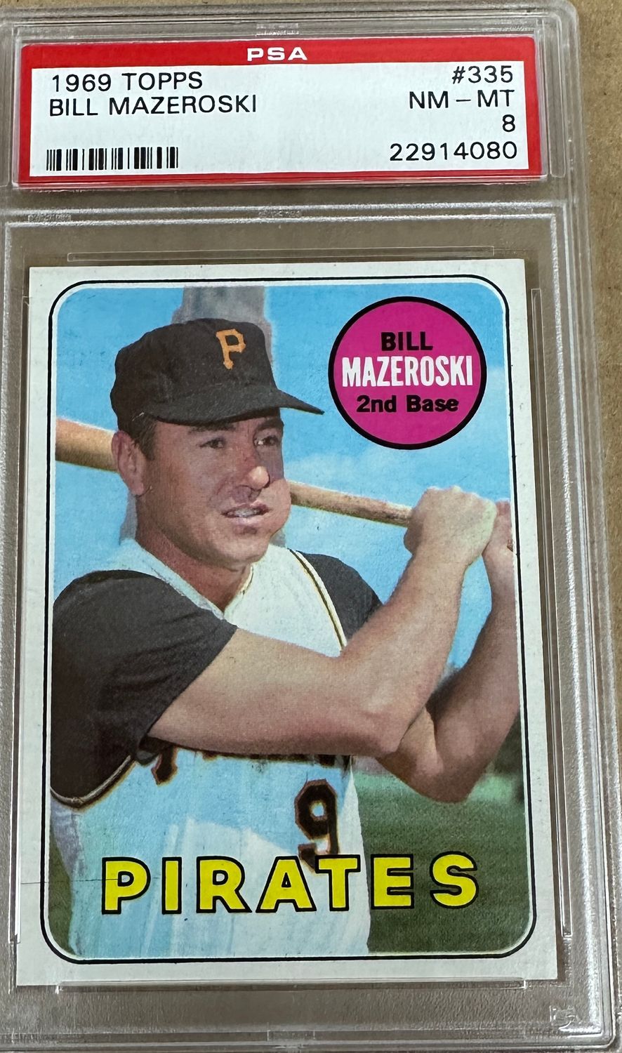 1969 Topps #335 Bill Mazeroski PSA 8 Well Centered!