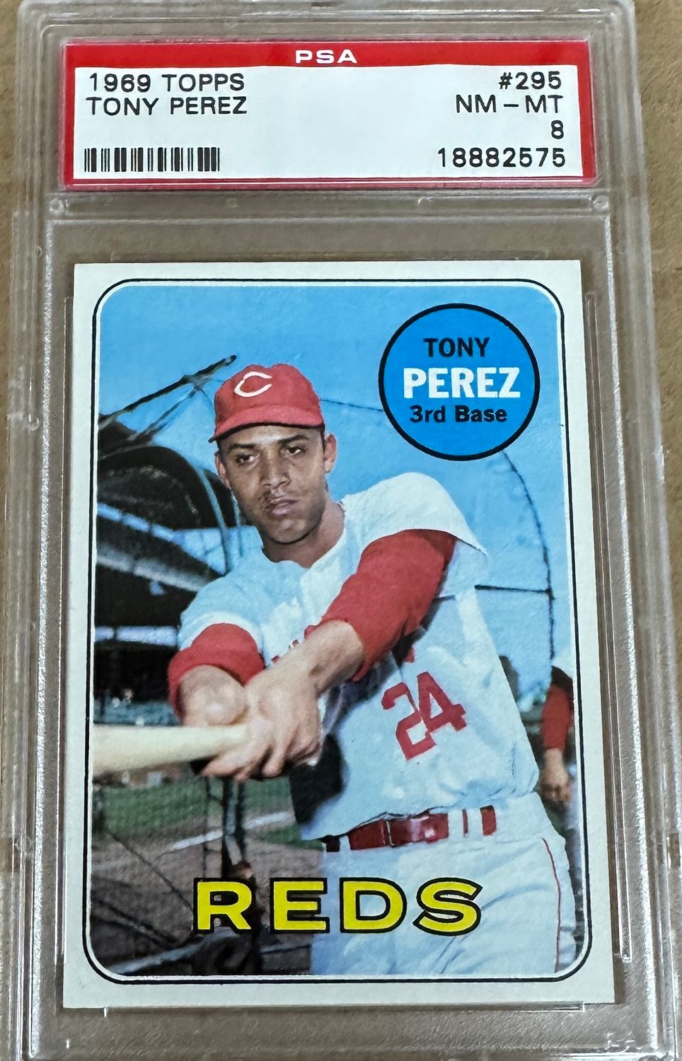 1969 Topps #295 Tony Perez PSA 8 Well Centered!