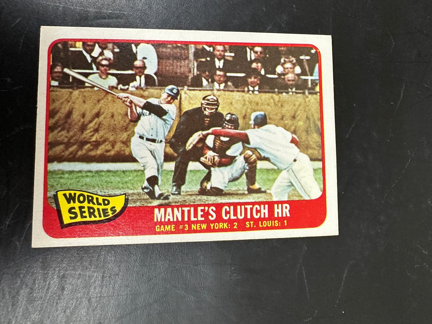 1965 Topps #134 Mickey Mantle Clutch HR World Series Ex/Mint
