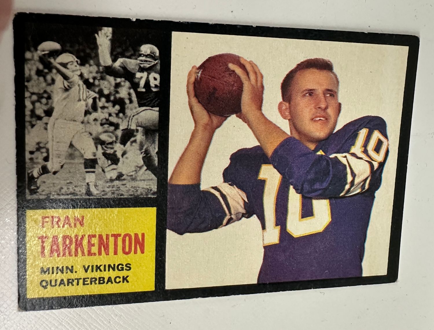 1962 Topps #90 Fran Tarkenton rookie Ex