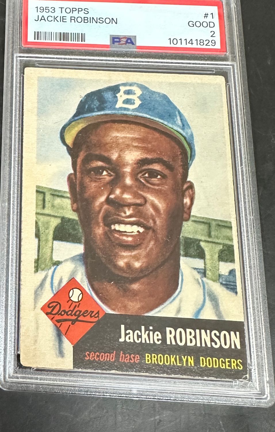 1953 Topps #1 Jackie Robinson PSA 2