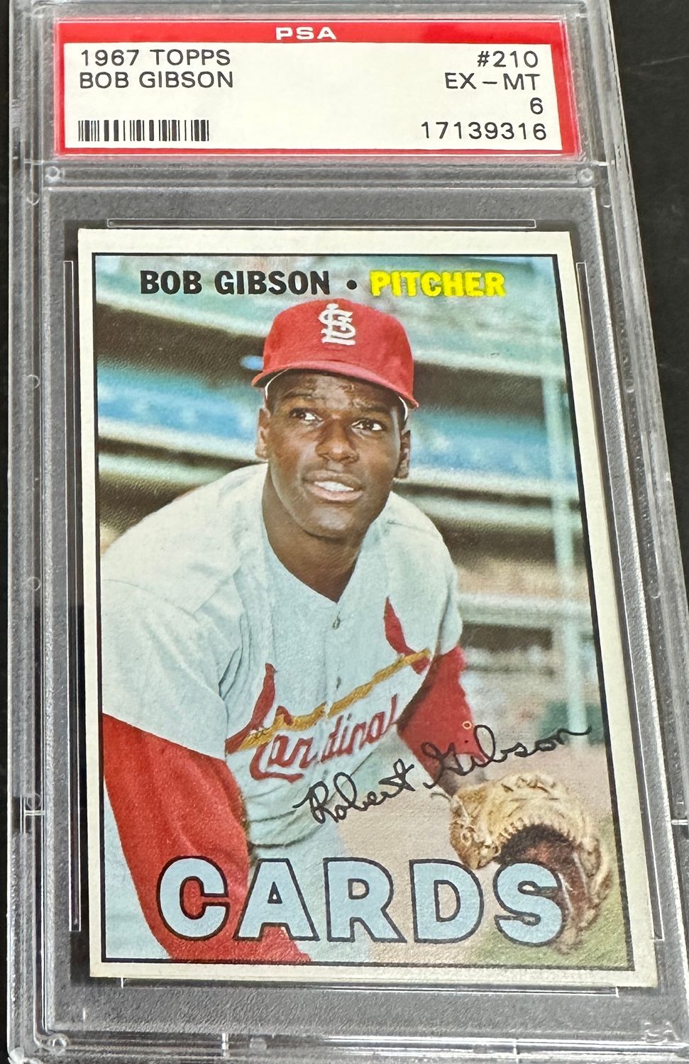 1967 Topps #210 Bob Gibson PSA 6
