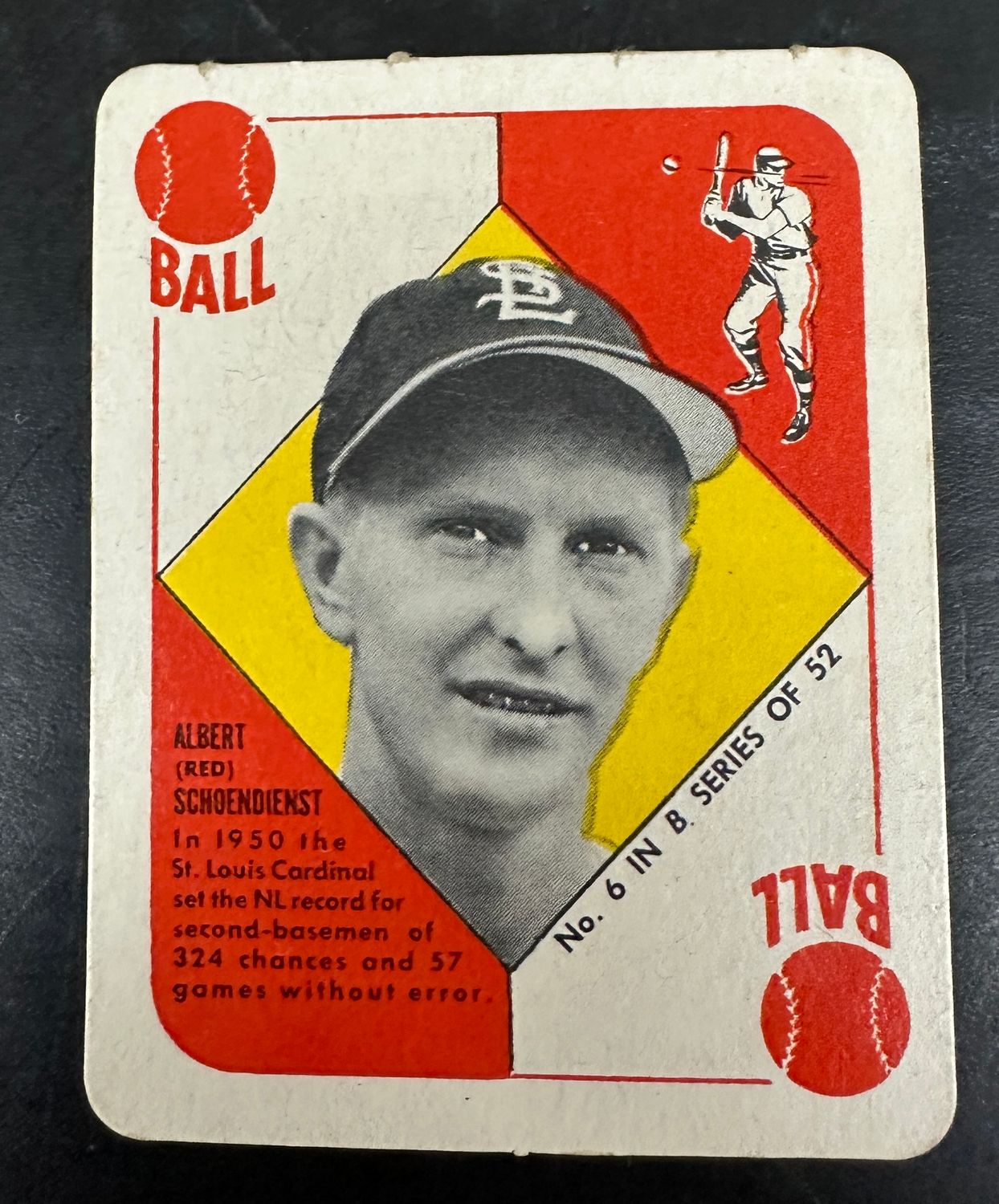 1951 Topps Blue Back Set Break #6 Rred Schoendienst Ex/Mint