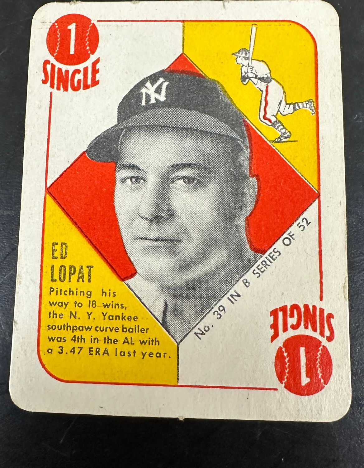 1951 Topps Blue Back Set Break #39 Ed Lopat Ex/Mint