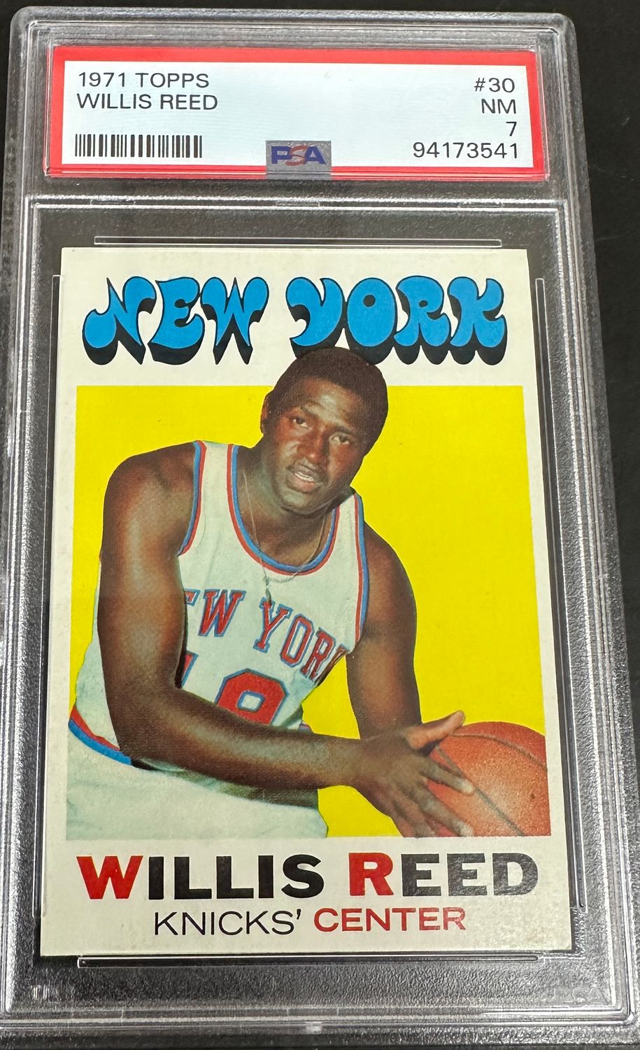 1971 Topps #30 Willis Reed PSA 7