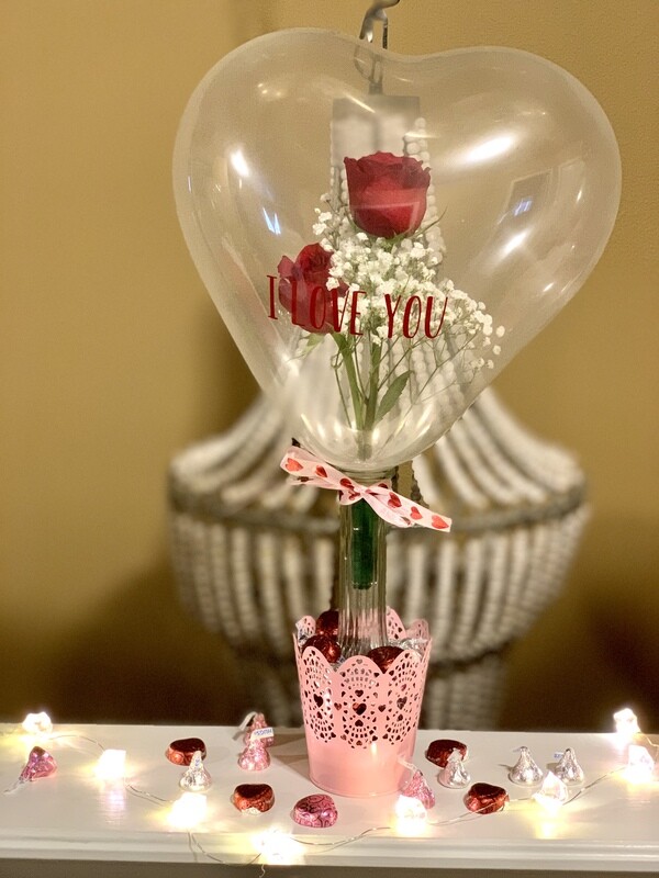 Encased Roses w/ Hershey kisses