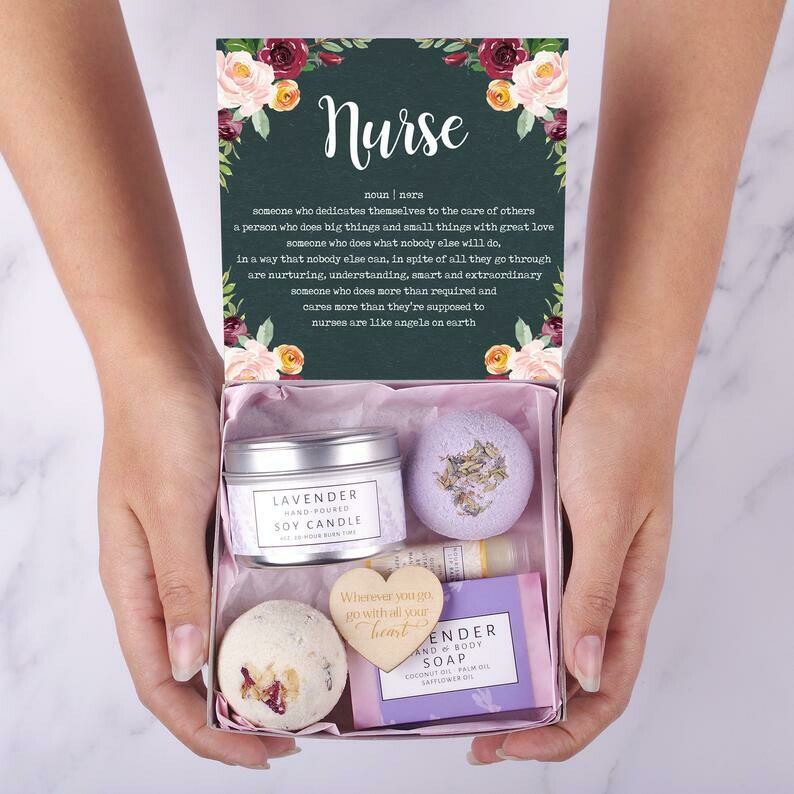 Nurse Appreciation Gift Gift Box Set: Nurse Graduation, Nurse Week Jewelry, Practitioner, Retirement, Pearl Necklace