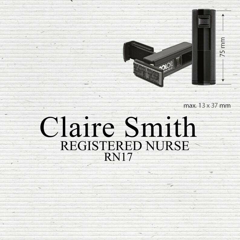 Nurse Stamp | Self-Inking Stamp | Pocket Stamp | Personalised | Custom | Registered Nurse